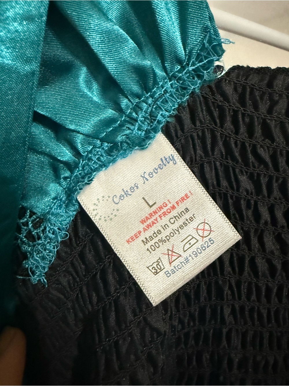 Women Teal and Black Princess Costume Dress - Picture 2 of 3